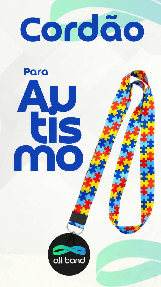 Cordões para Crachá Autismo Personalizado Salvador Bahia